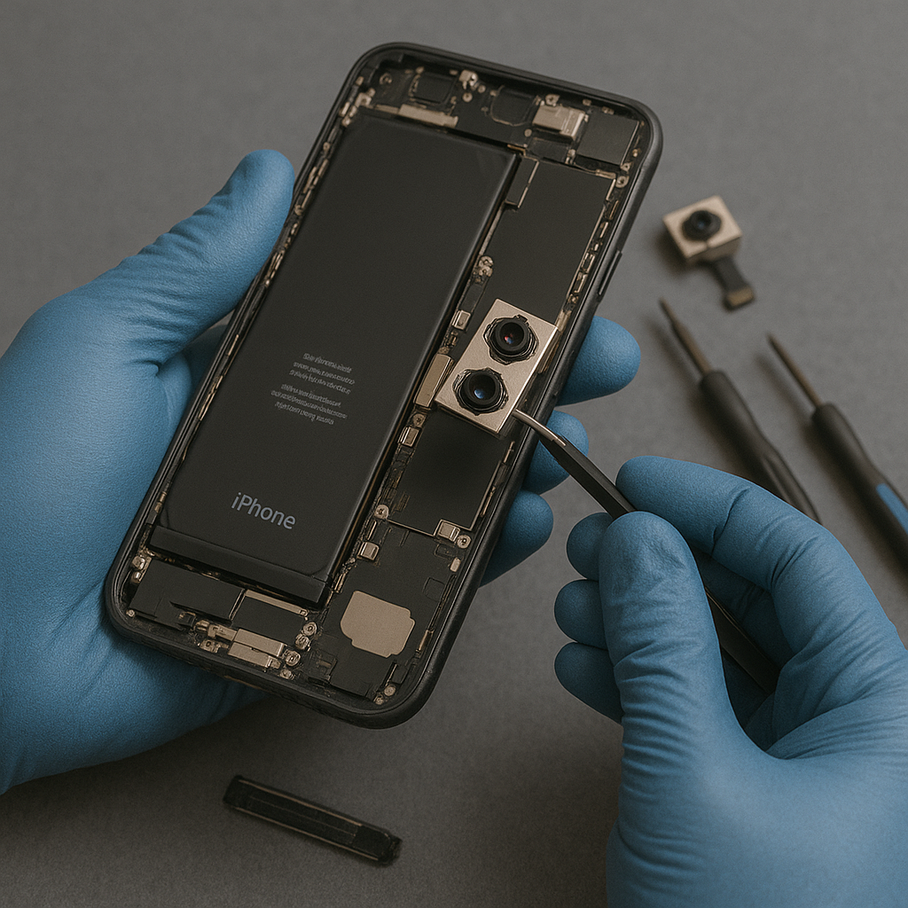 Troca de câmera de celular
